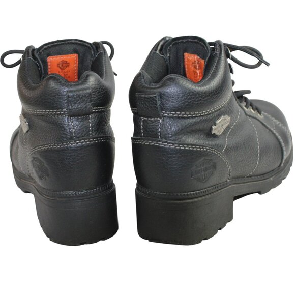 Harley-Davidson Tyler Black Leather Lace-Up Boot Size 9.5 - Picture 8 of 10